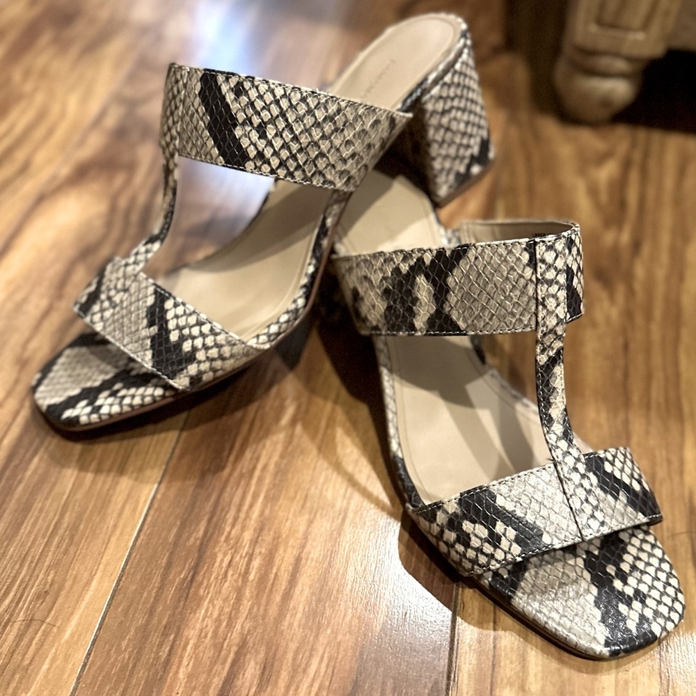 Snake Skin Block Heel